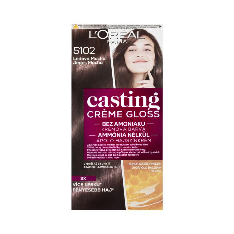 L&#039;Oréal Paris Casting Creme Gloss Βαφή μαλλιών για γυναίκες 48 ml Απόχρωση 5102 Iced Mocha