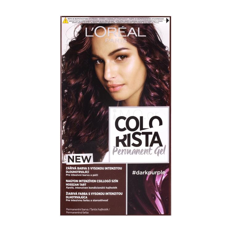 L&#039;Oréal Paris Colorista Permanent Gel Βαφή μαλλιών για γυναίκες 60 ml Απόχρωση Dark Purple