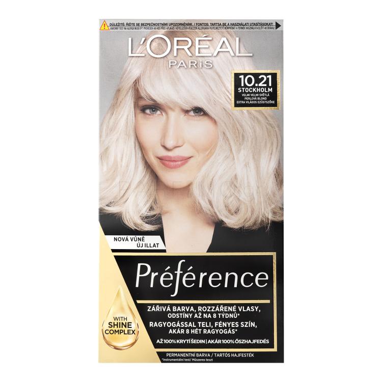 L&#039;Oréal Paris Préférence Βαφή μαλλιών για γυναίκες 60 ml Απόχρωση 10,21 Stockholm