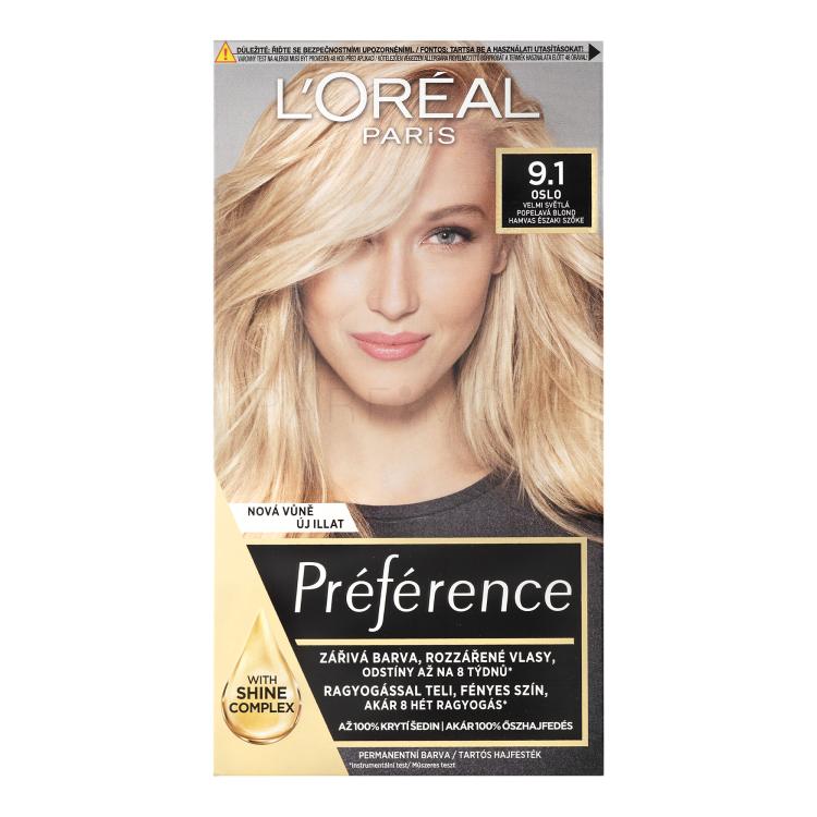 L&#039;Oréal Paris Préférence Βαφή μαλλιών για γυναίκες 60 ml Απόχρωση 9,1 Oslo