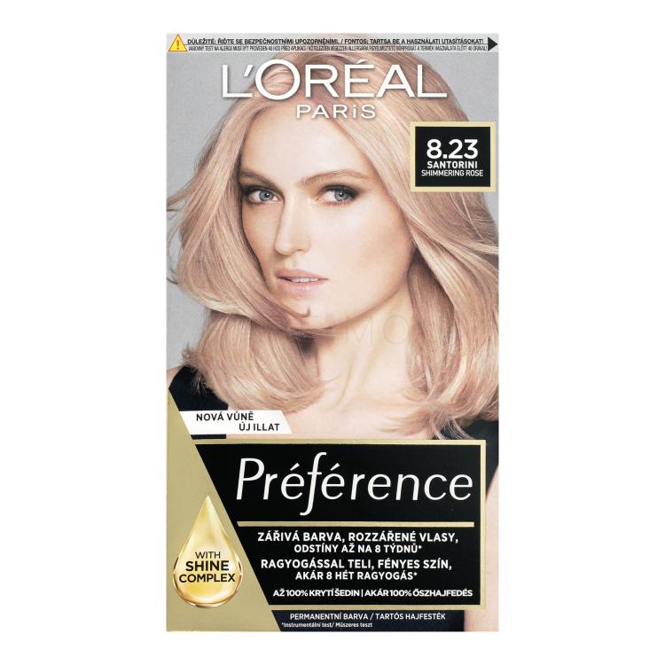 L&#039;Oréal Paris Préférence Βαφή μαλλιών για γυναίκες 60 ml Απόχρωση 8,23 Santorini