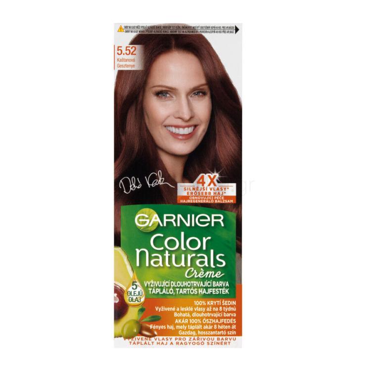 Garnier Color Naturals Créme Βαφή μαλλιών για γυναίκες 40 ml Απόχρωση 5,52 Chestnut
