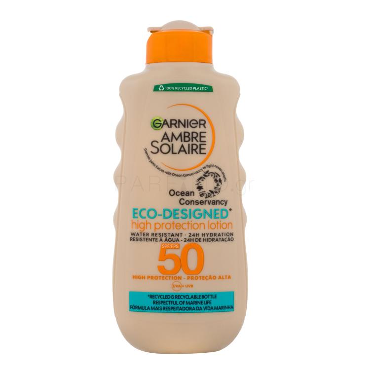 Garnier Ambre Solaire Eco-Designed High Protection Milk SPF50 Αντιηλιακό προϊόν για το σώμα 200 ml