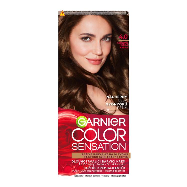 Garnier Color Sensation Βαφή μαλλιών για γυναίκες 40 ml Απόχρωση 4,0 Deep Brown