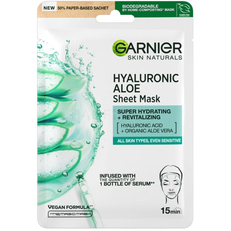 Garnier Skin Naturals Hyaluronic Aloe Serum Tissue Mask Μάσκα προσώπου για γυναίκες 1 τεμ