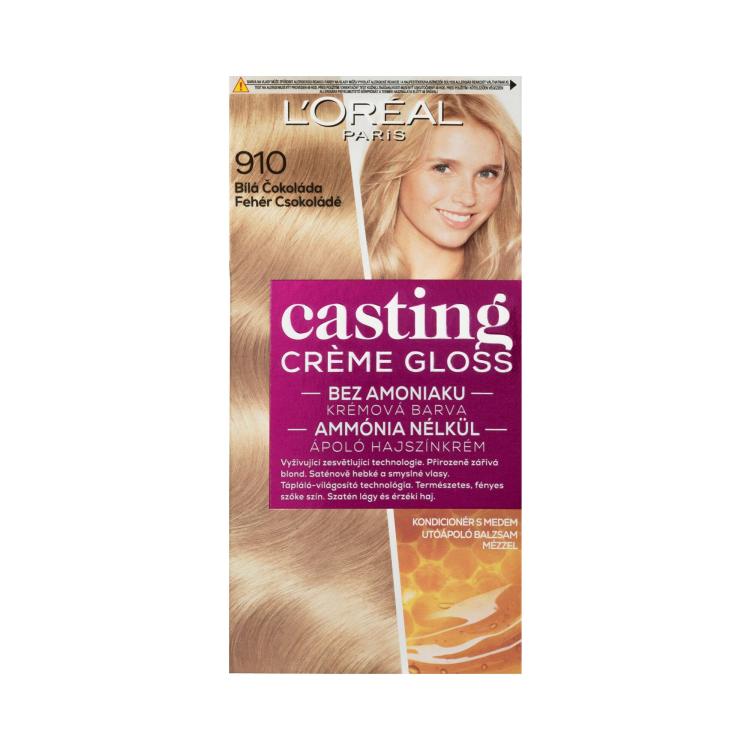 L&#039;Oréal Paris Casting Creme Gloss Βαφή μαλλιών για γυναίκες 48 ml Απόχρωση 910 White Chocolate