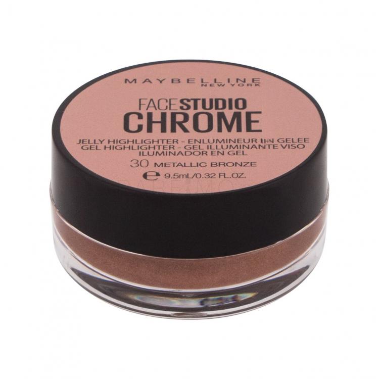 Maybelline FaceStudio Chrome Highlighter για γυναίκες 9,5 ml Απόχρωση 30 Metallic Bronze