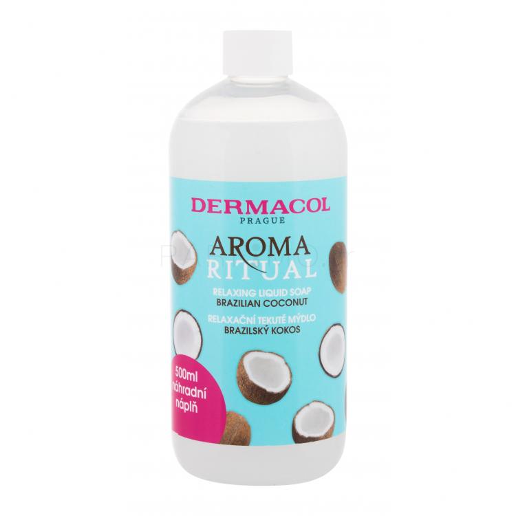 Dermacol Aroma Ritual Brazilian Coconut Υγρό σαπούνι για γυναίκες Συσκευασία &quot;γεμίσματος&quot; 500 ml