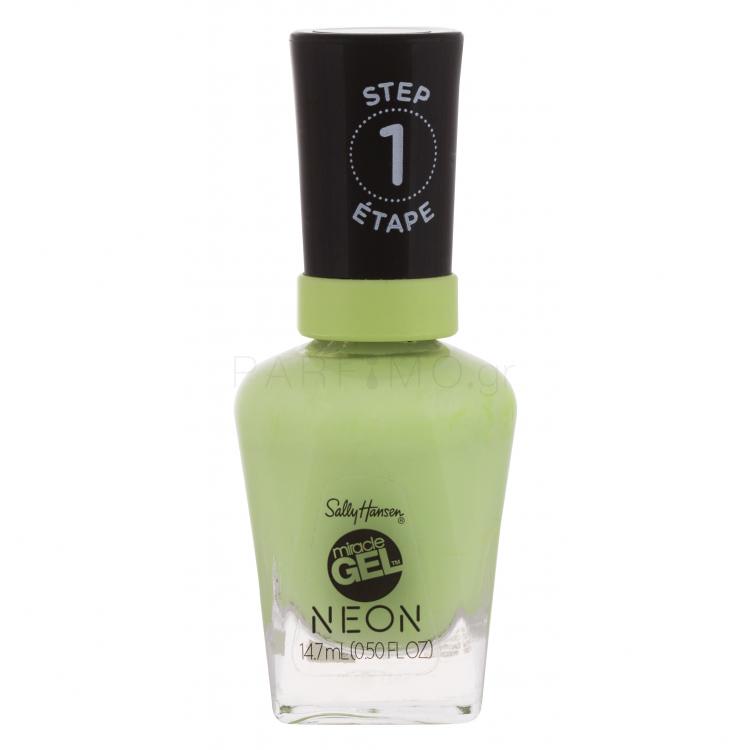 Sally Hansen Miracle Gel Neon Βερνίκια νυχιών για γυναίκες 14,7 ml Απόχρωση 052 Electri-Lime