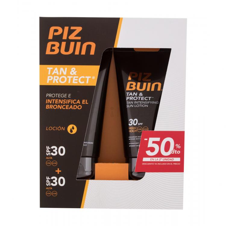 PIZ BUIN Tan &amp; Protect Tan Intensifying Sun Lotion SPF30 SET Σετ δώρου αντηλιακή λοσιόν Tan &amp; Protect Sun Lotion SPF30 2 x 150 ml
