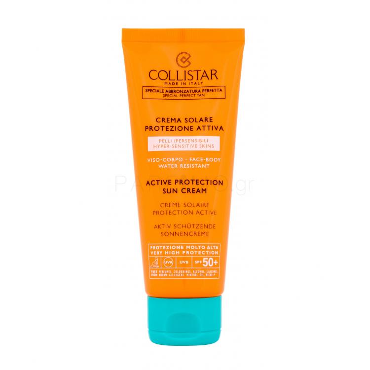 Collistar Special Perfect Tan Active Protection Sun Cream SPF50+ Αντιηλιακό προϊόν για το σώμα 100 ml