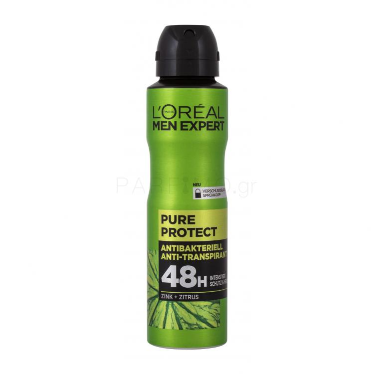 L&#039;Oréal Paris Men Expert Pure Protect 48H Αντιιδρωτικό για άνδρες 150 ml