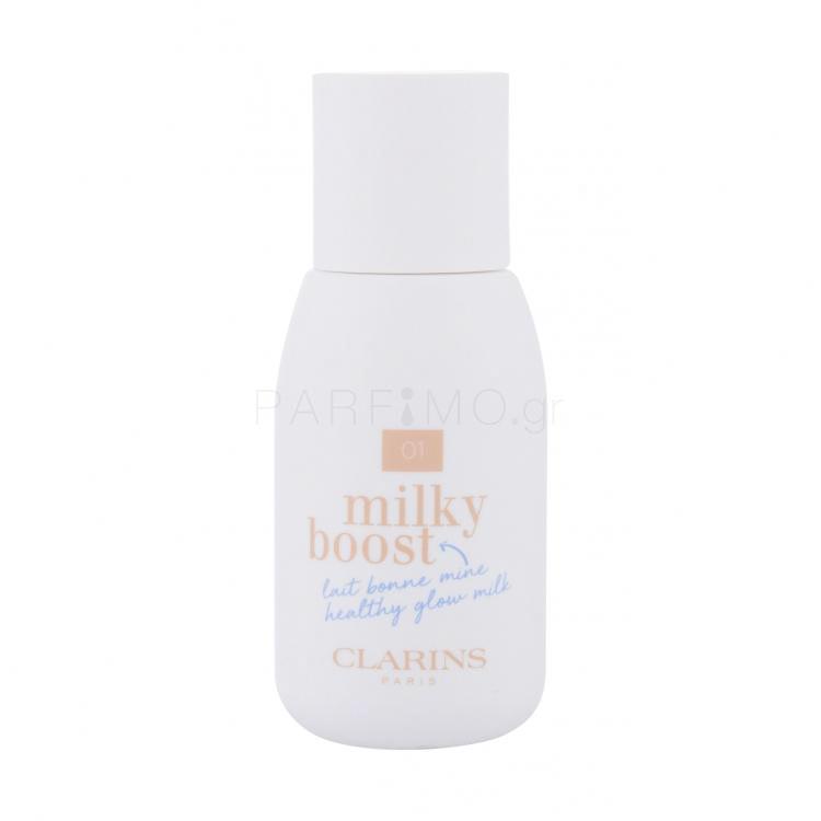 Clarins Milky Boost Make up για γυναίκες 50 ml Απόχρωση 01 Milky Cream