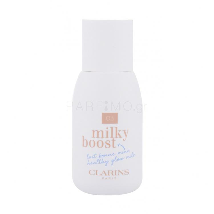 Clarins Milky Boost Make up για γυναίκες 50 ml Απόχρωση 03 Milky Cashew