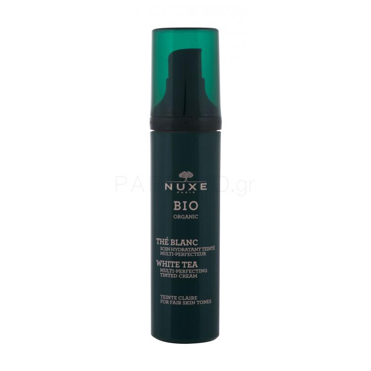 NUXE Bio Organic White Tea Tinted Cream Fair Skin Tones Κρέμα προσώπου ημέρας για γυναίκες 50 ml Απόχρωση Claire