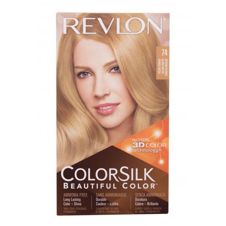 Revlon Colorsilk Beautiful Color Βαφή μαλλιών για γυναίκες Απόχρωση 74 Medium Blonde Σετ