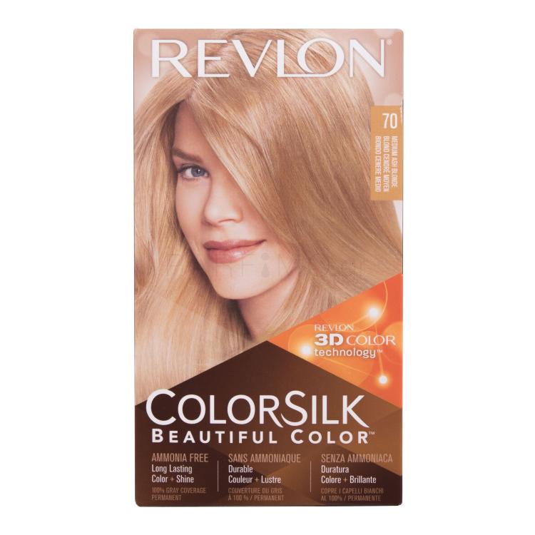 Revlon Colorsilk Beautiful Color Βαφή μαλλιών για γυναίκες Απόχρωση 70 Medium Ash Blonde Σετ