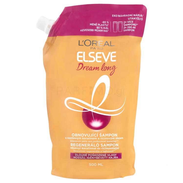 L&#039;Oréal Paris Elseve Dream Long Restoring Shampoo Σαμπουάν για γυναίκες Συσκευασία &quot;γεμίσματος&quot; 500 ml