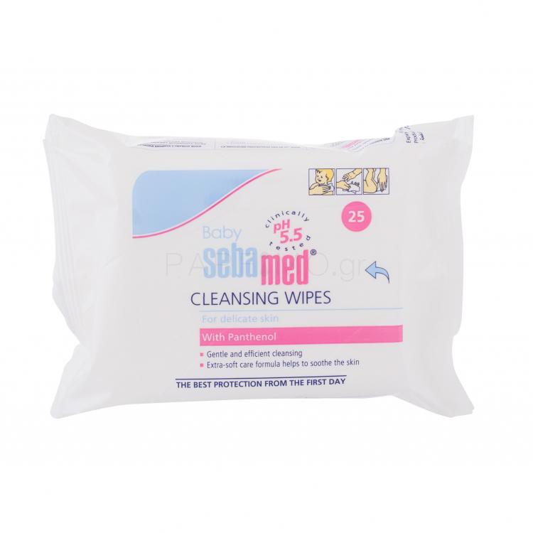 SebaMed Baby Cleansing Wipes With Panthenol Καθαριστικά μαντηλάκια για παιδιά 25 τεμ