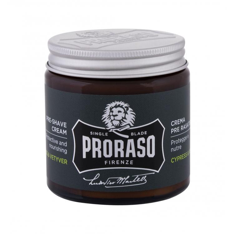 PRORASO Cypress &amp; Vetyver Pre-Shave Cream Προϊόν για πριν το ξύρισμα για άνδρες 100 ml