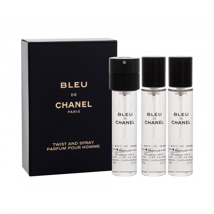 Chanel Bleu de Chanel Parfum για άνδρες Συσκευασία &quot;γεμίσματος&quot; 3x20 ml
