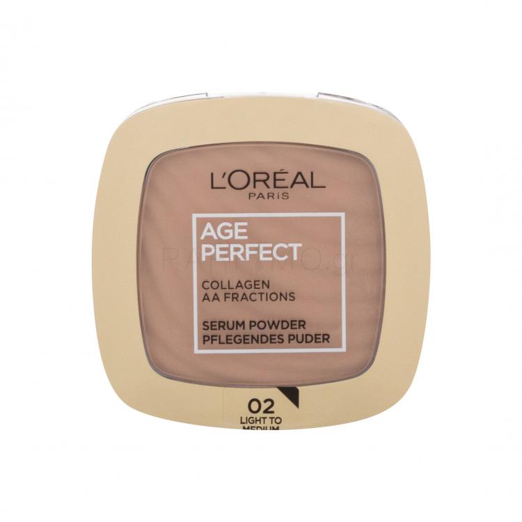 L&#039;Oréal Paris Age Perfect Serum Powder Πούδρα για γυναίκες 9 gr Απόχρωση 02 Light To Medium