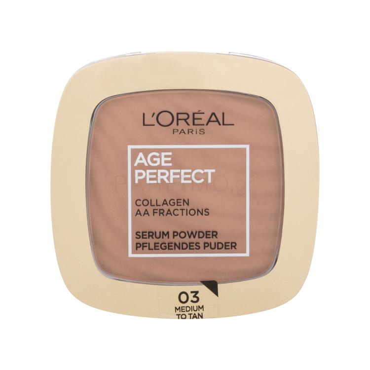 L&#039;Oréal Paris Age Perfect Serum Powder Πούδρα για γυναίκες 9 gr Απόχρωση 03 Medium To Tan