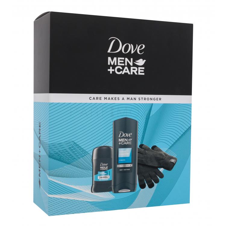 Dove Men + Care Care Makes A Man Stronger Σετ δώρου Αφρόλουτρο Men+Care Clean Comfort 250 ml + αντιιδρωτικό Men+Care Clean Comfort 50 ml + γάντι