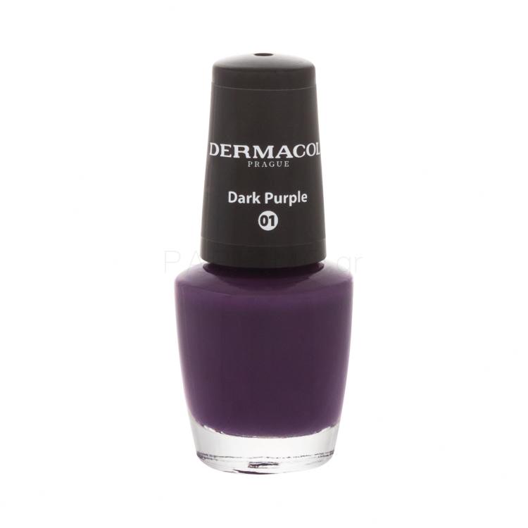 Dermacol Nail Polish Mini Autumn Limited Edition Βερνίκια νυχιών για γυναίκες 5 ml Απόχρωση 01 Dark Purple