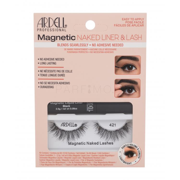 Ardell Magnetic Naked Lashes 421 Σετ δώρου Ψεύτικες βλεφαρίδες Magnetic Naked Lashes 421 1 τμχ + eyeliner Magnetic Liquid Liner 2,5 g Black