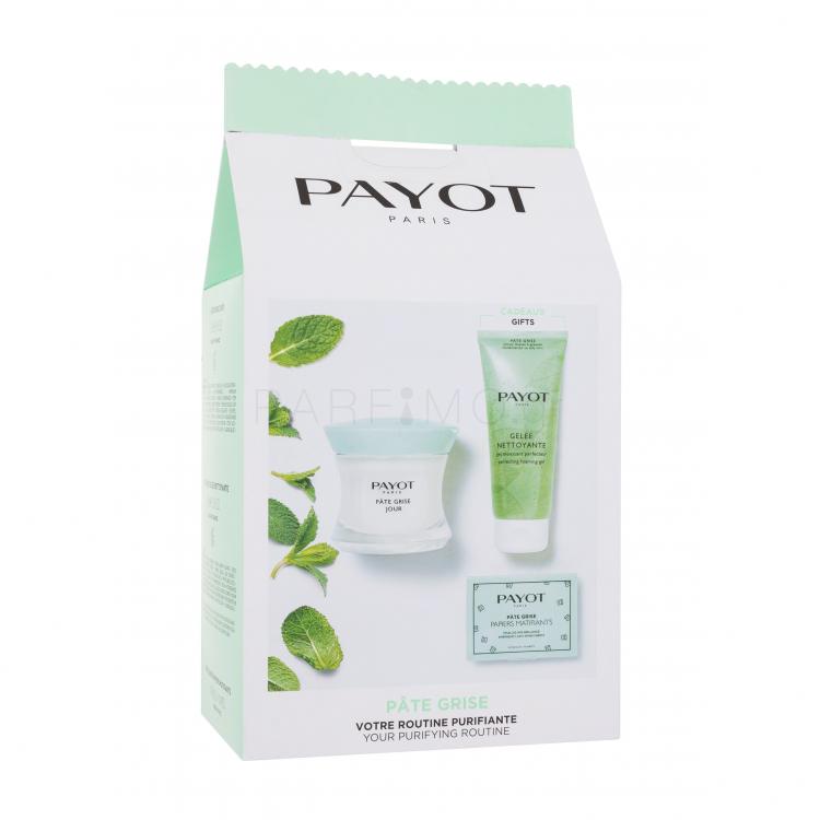 PAYOT Pâte Grise Your Purifying Routine Set Σετ δώρου Τζελ προσώπου ημέρας Pate Grise 50 ml + τζελ καθαρισμού προσώπου Pate Grise 100 ml + oil control paper Pate Grise 50 τμχ