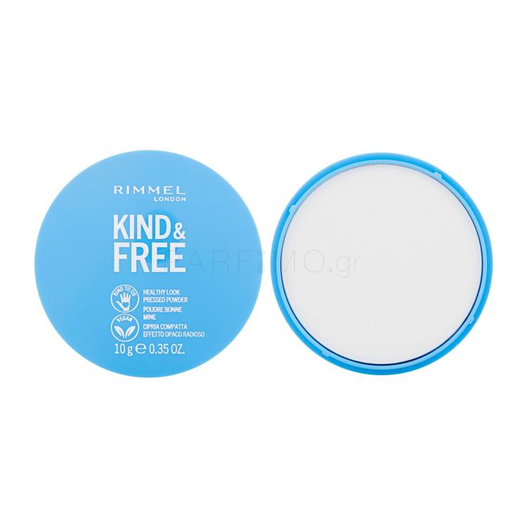 Rimmel London Kind &amp; Free Healthy Look Pressed Powder Πούδρα για γυναίκες 10 gr Απόχρωση 01 Translucent