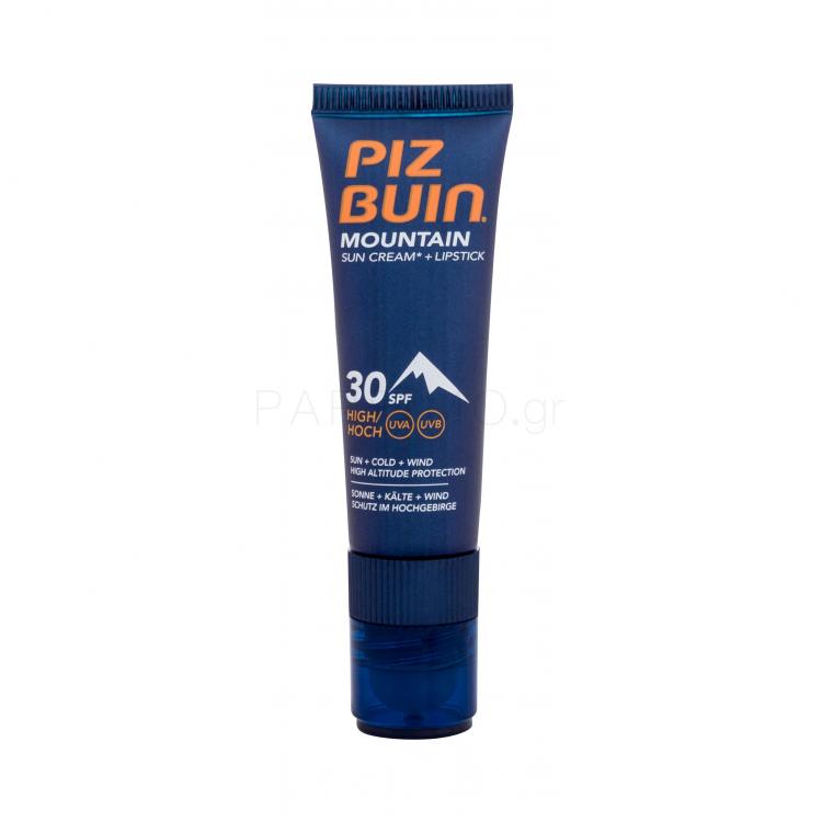PIZ BUIN Mountain Sun Cream + Lipstick SPF30 Αντιηλιακό προϊόν προσώπου 20 ml