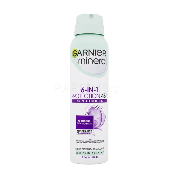 Garnier Mineral Protection 6-in-1 Floral Fresh 48h Αντιιδρωτικό για γυναίκες 150 ml