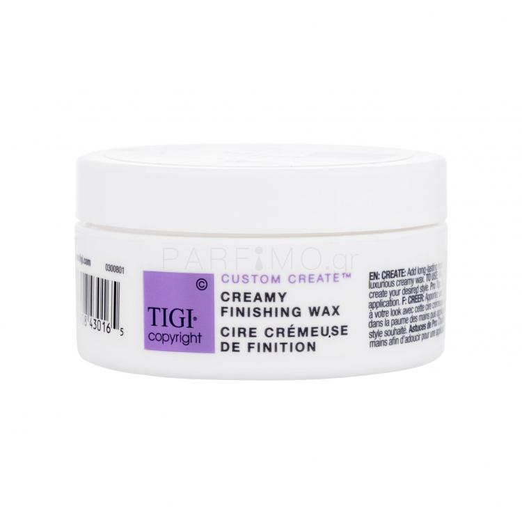 Tigi Copyright Custom Create Creamy Finishing Wax Κερί για τα μαλλιά για γυναίκες 55 gr