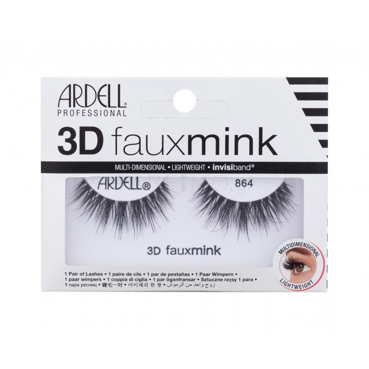 Ardell 3D Faux Mink 864 Ψεύτικες βλεφαρίδες για γυναίκες 1 τεμ Απόχρωση Black