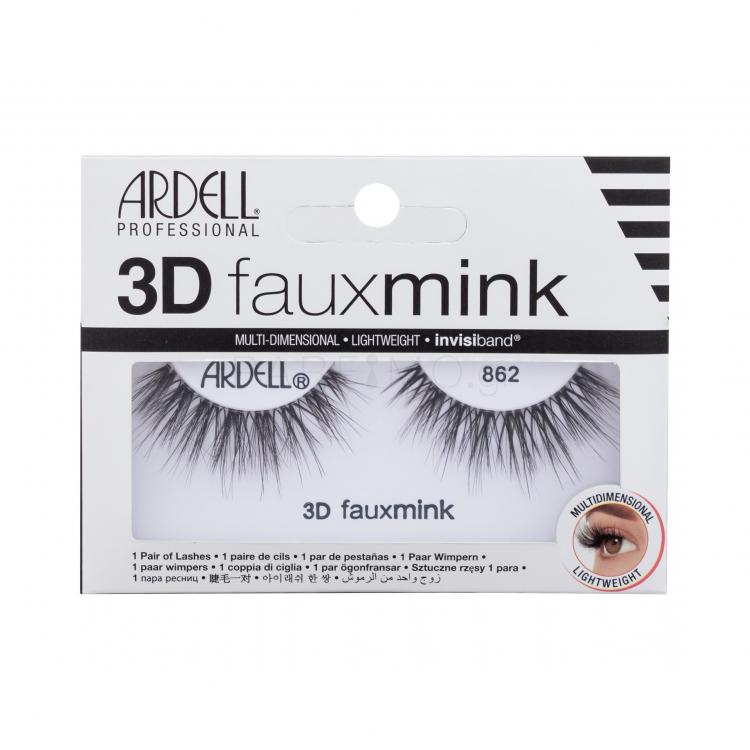 Ardell 3D Faux Mink 862 Ψεύτικες βλεφαρίδες για γυναίκες 1 τεμ Απόχρωση Black