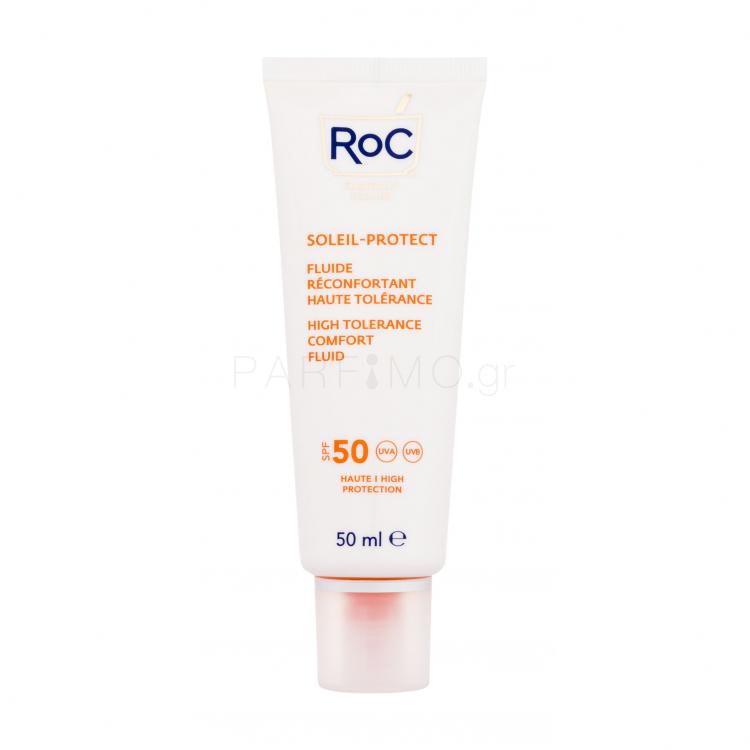 RoC Soleil-Protect High Tolerance Comfort Fluid SPF50 Αντιηλιακό προϊόν προσώπου για γυναίκες 50 ml