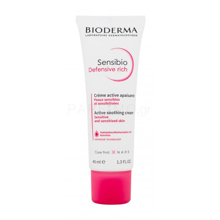 BIODERMA Sensibio Defensive Rich Active Soothing Cream Κρέμα προσώπου ημέρας για γυναίκες 40 ml