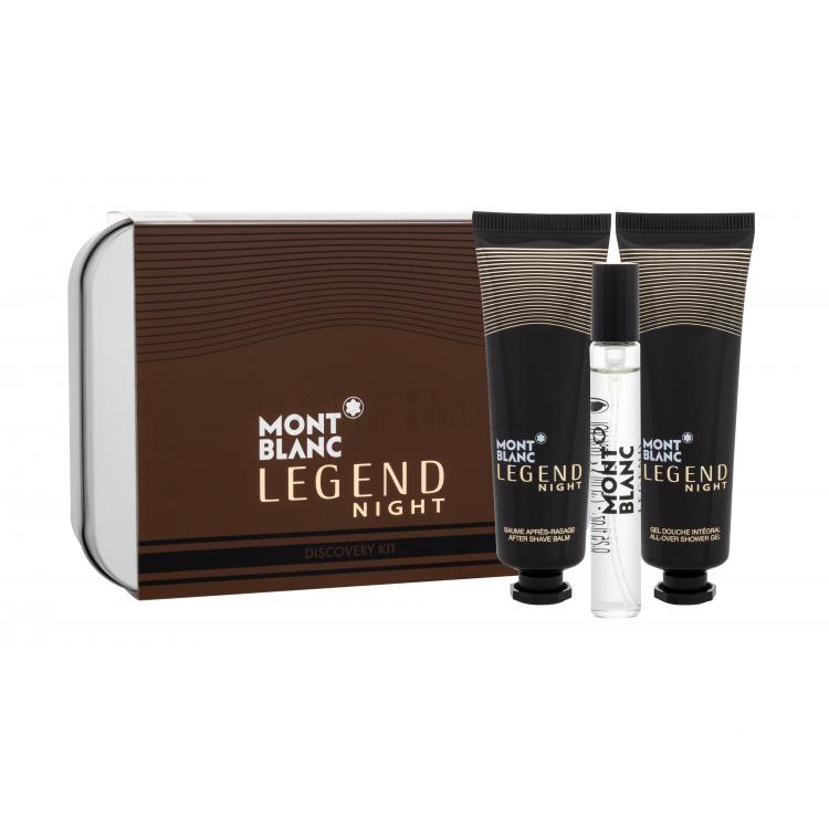 Montblanc Legend Night Σετ δώρου EDP 7,5 ml + βάλσαμο για μετά το ξύρισμα 30 ml + αφρόλουτρο 30 ml