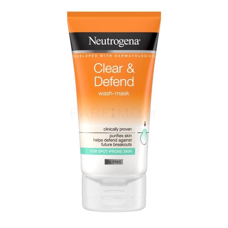 Neutrogena Clear &amp; Defend Wash-Mask Μάσκα προσώπου 150 ml