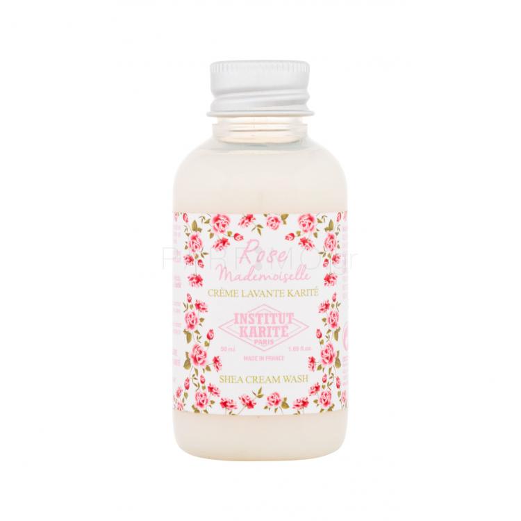 Institut Karité Shea Cream Wash Rose Mademoiselle Κρέμα ντους για γυναίκες 50 ml