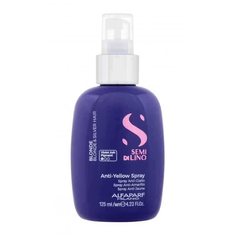 ALFAPARF MILANO Semi Di Lino Anti-Yellow Spray Περιποίηση μαλλιών χωρίς ξέβγαλμα για γυναίκες 125 ml