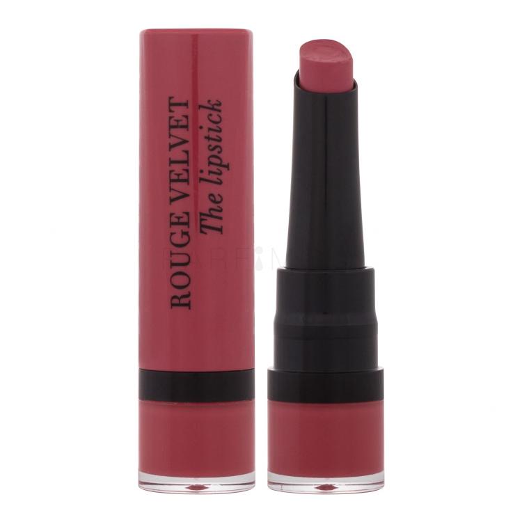 BOURJOIS Paris Rouge Velvet The Lipstick Κραγιόν για γυναίκες 2,4 ml Απόχρωση 04 Hip Hip Pink