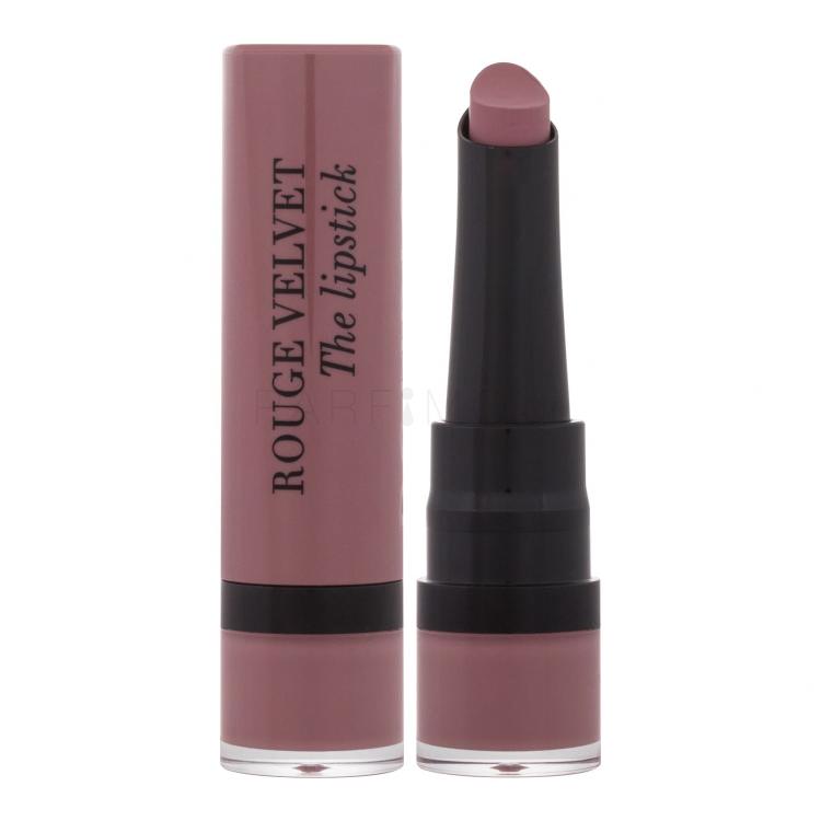 BOURJOIS Paris Rouge Velvet The Lipstick Κραγιόν για γυναίκες 2,4 gr Απόχρωση 32 Choupi´nk