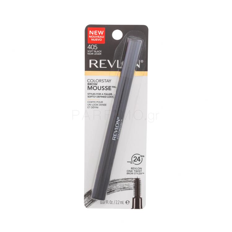 Revlon Colorstay Brow Mousse Μάσκαρα φρυδιών για γυναίκες 2,2 ml Απόχρωση 405 Soft Black