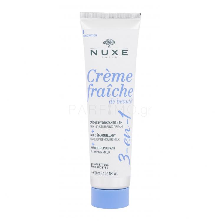 NUXE Creme Fraiche de Beauté 3-In-1 Cream &amp; Make-Up Remover &amp; Mask Κρέμα προσώπου ημέρας για γυναίκες 100 ml