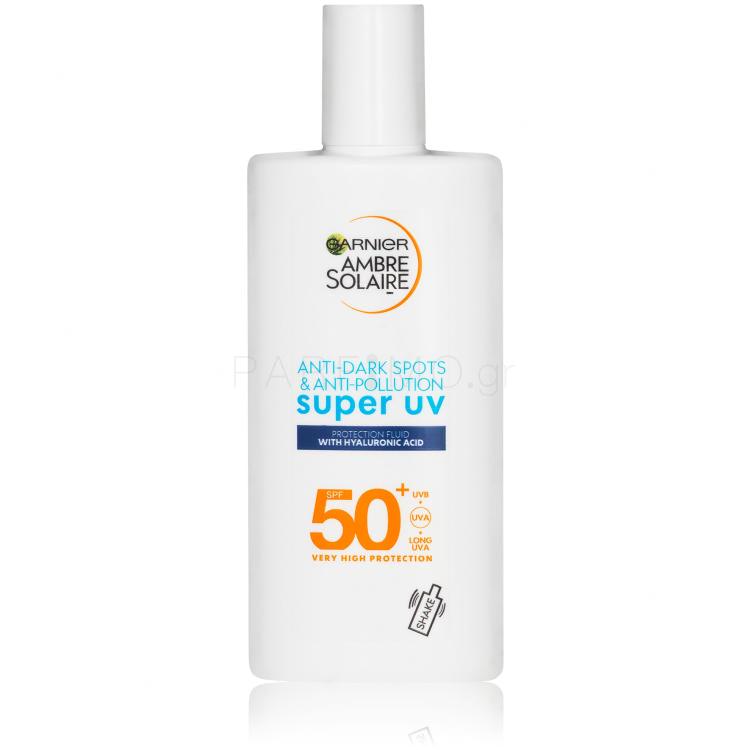 Garnier Ambre Solaire Super UV Protection Fluid SPF50+ Αντιηλιακό προϊόν προσώπου 40 ml
