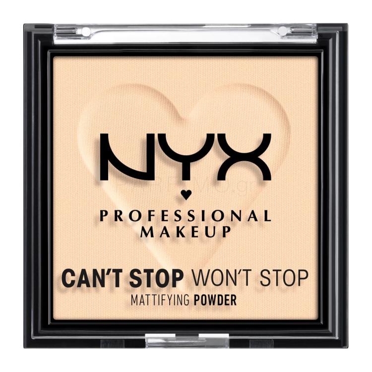NYX Professional Makeup Can&#039;t Stop Won&#039;t Stop Mattifying Powder Πούδρα για γυναίκες 6 gr Απόχρωση 01 Fair