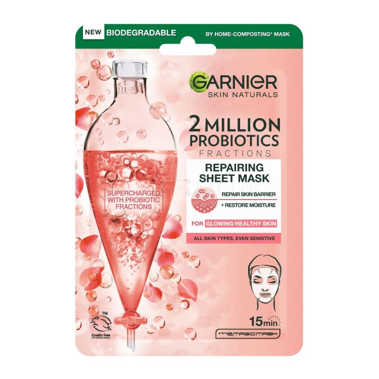 Garnier Skin Naturals 2 Million Probiotics Repairing Sheet Mask Μάσκα προσώπου για γυναίκες 1 τεμ